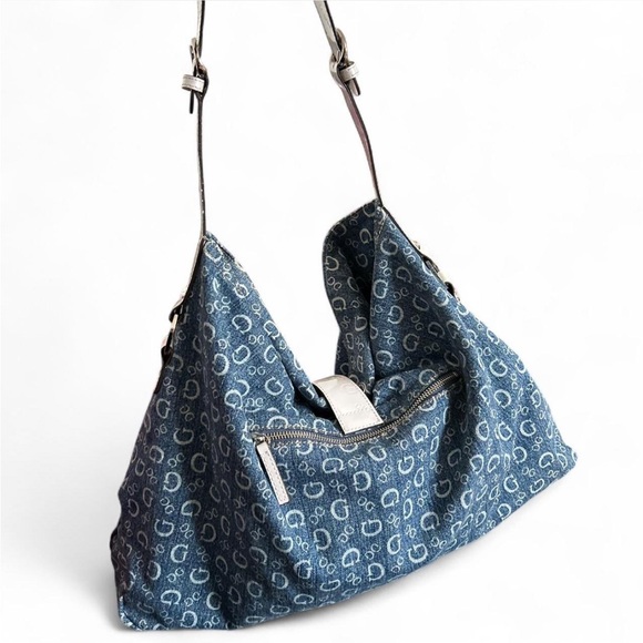 Super Large Vintage Y2k Denim Guess bag - Picture 4 of 6